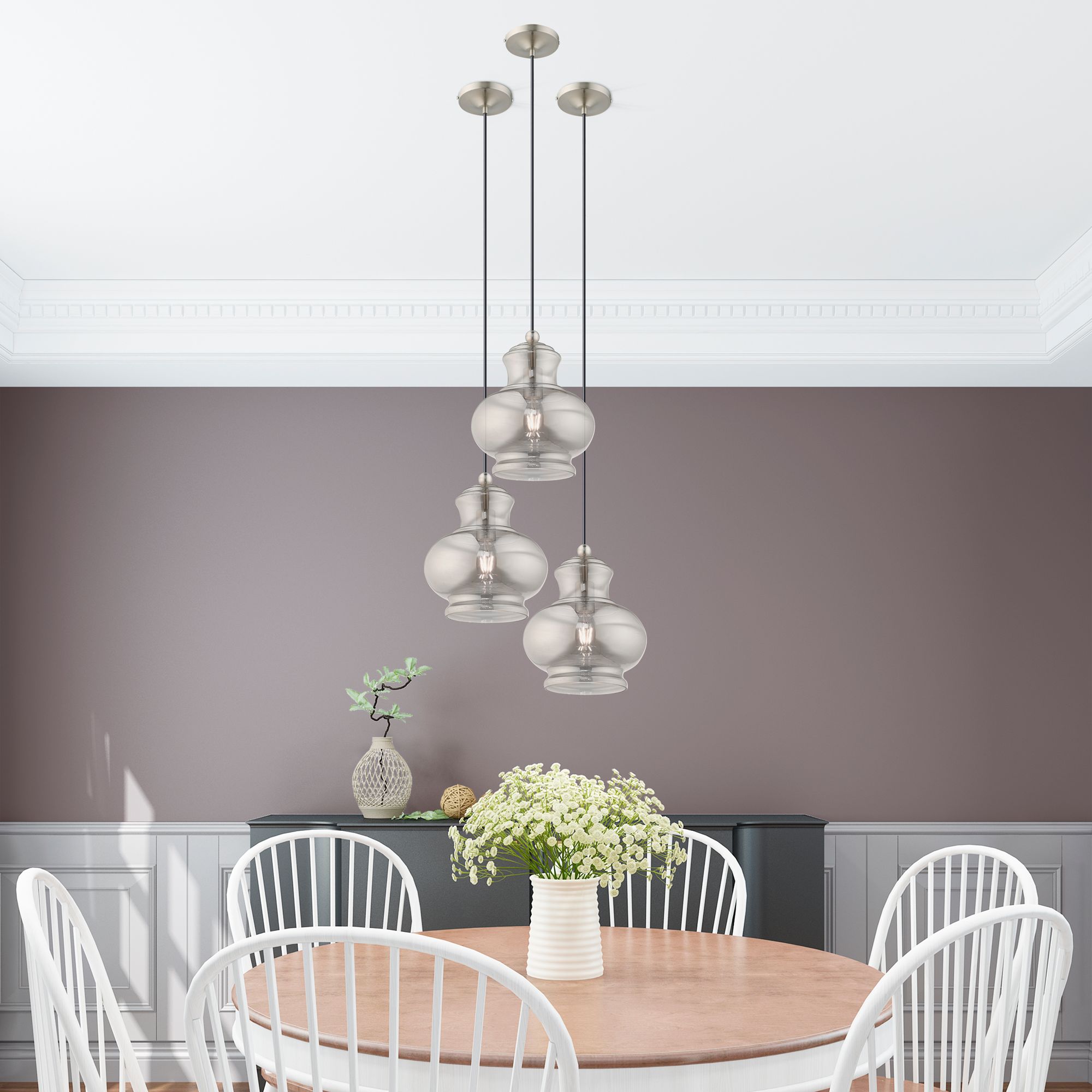 Image 7 1 Light Brushed Nickel Mini Pendant more views