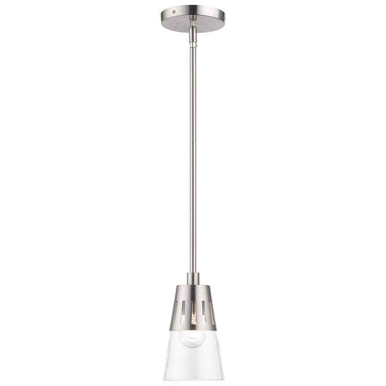 Image 1 1 Light Brushed Nickel Mini Pendant