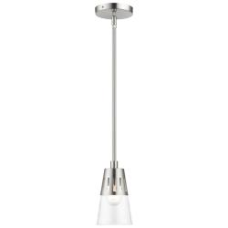 1 Light Brushed Nickel Mini Pendant