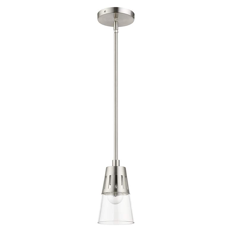 Image 4 1 Light Brushed Nickel Mini Pendant more views