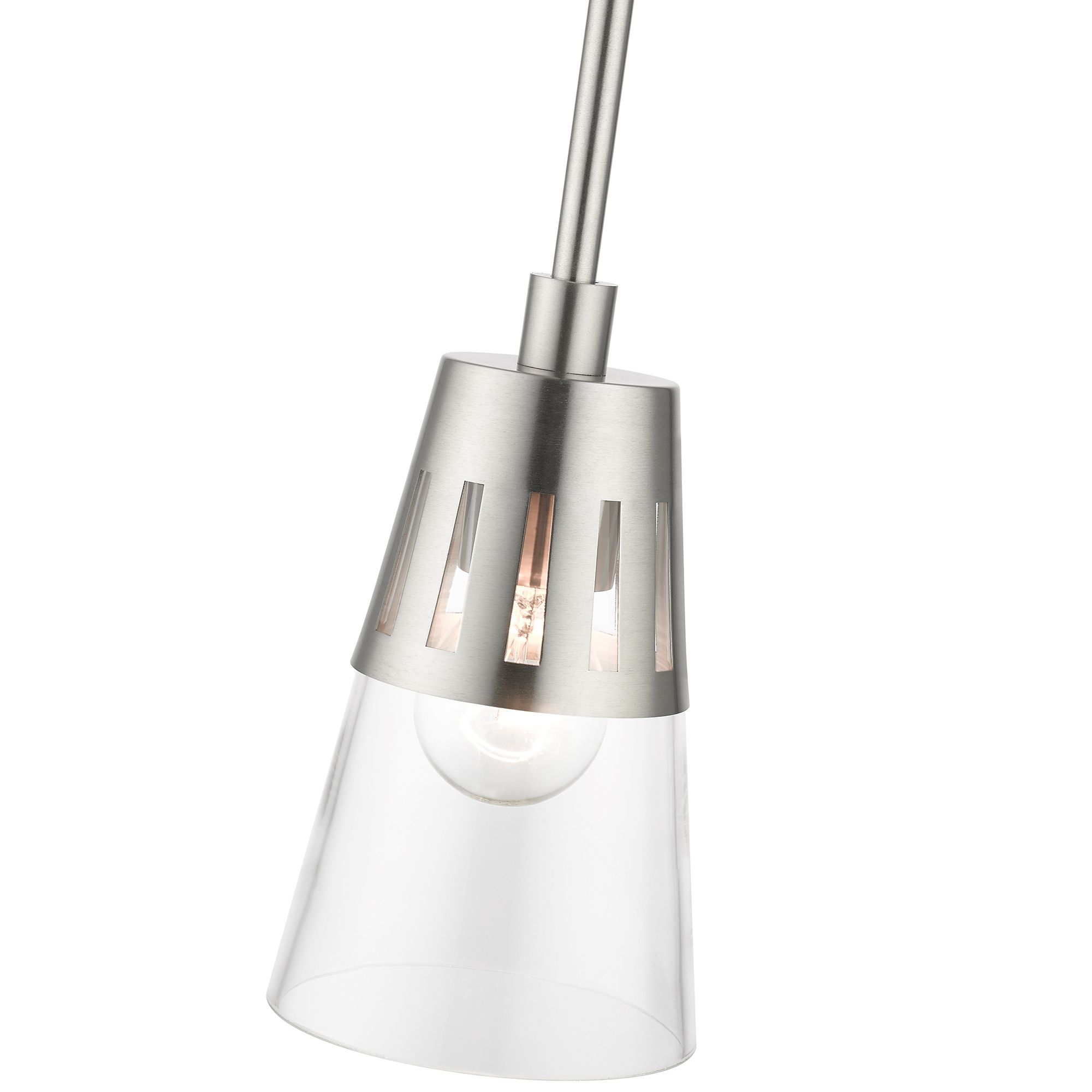 1 Light Brushed Nickel Mini Pendant