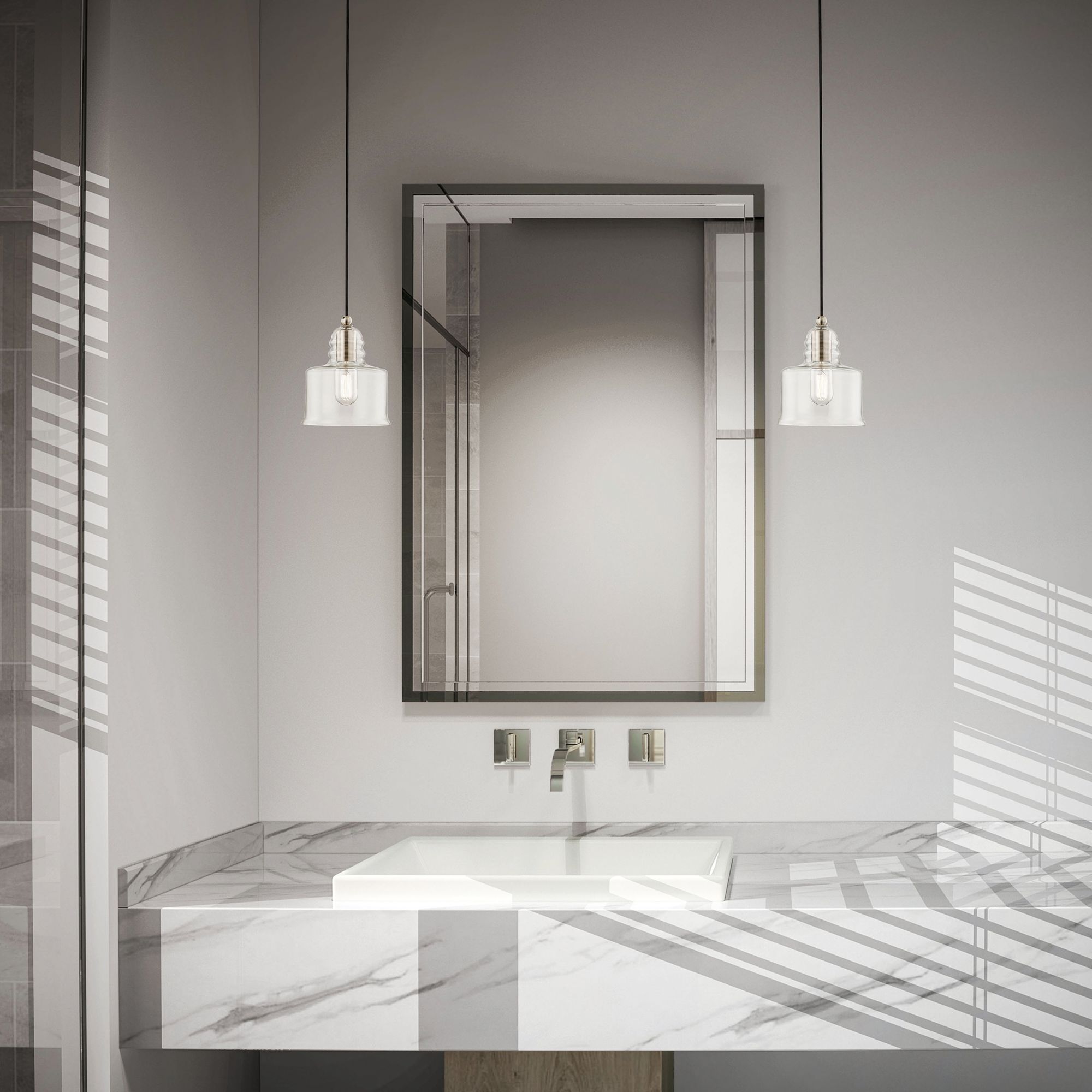 1 Light Brushed Nickel Mini Pendant