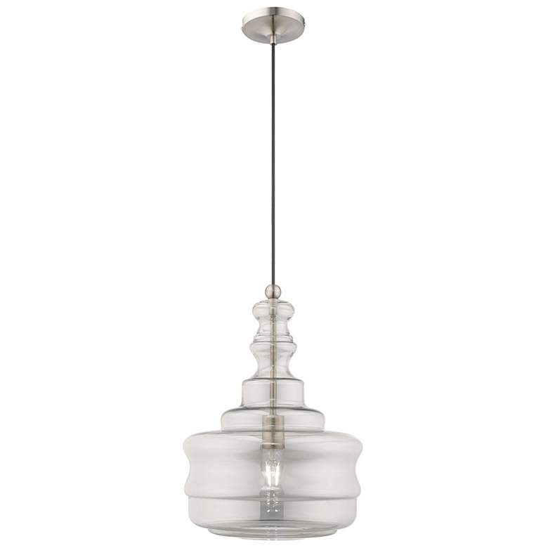 Image 2 1 Light Brushed Nickel Mini Pendant