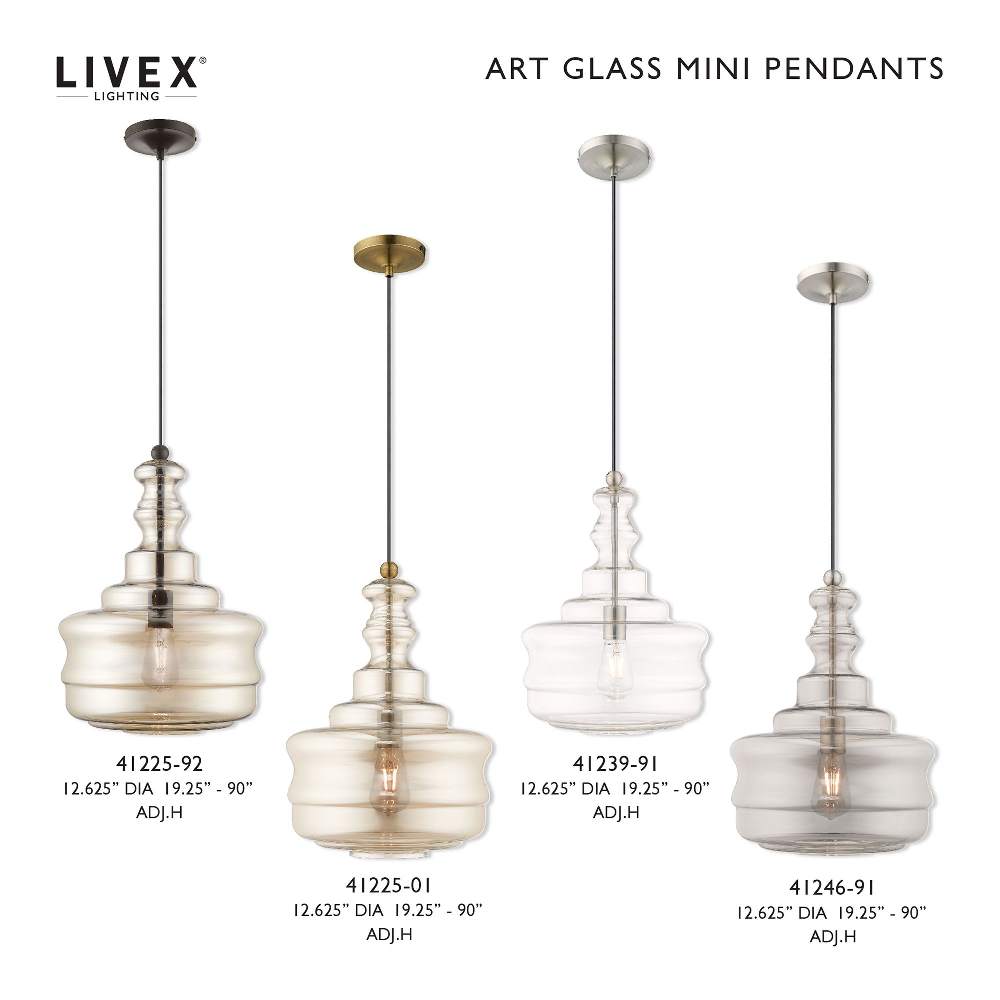 Image 3 1 Light Brushed Nickel Mini Pendant more views