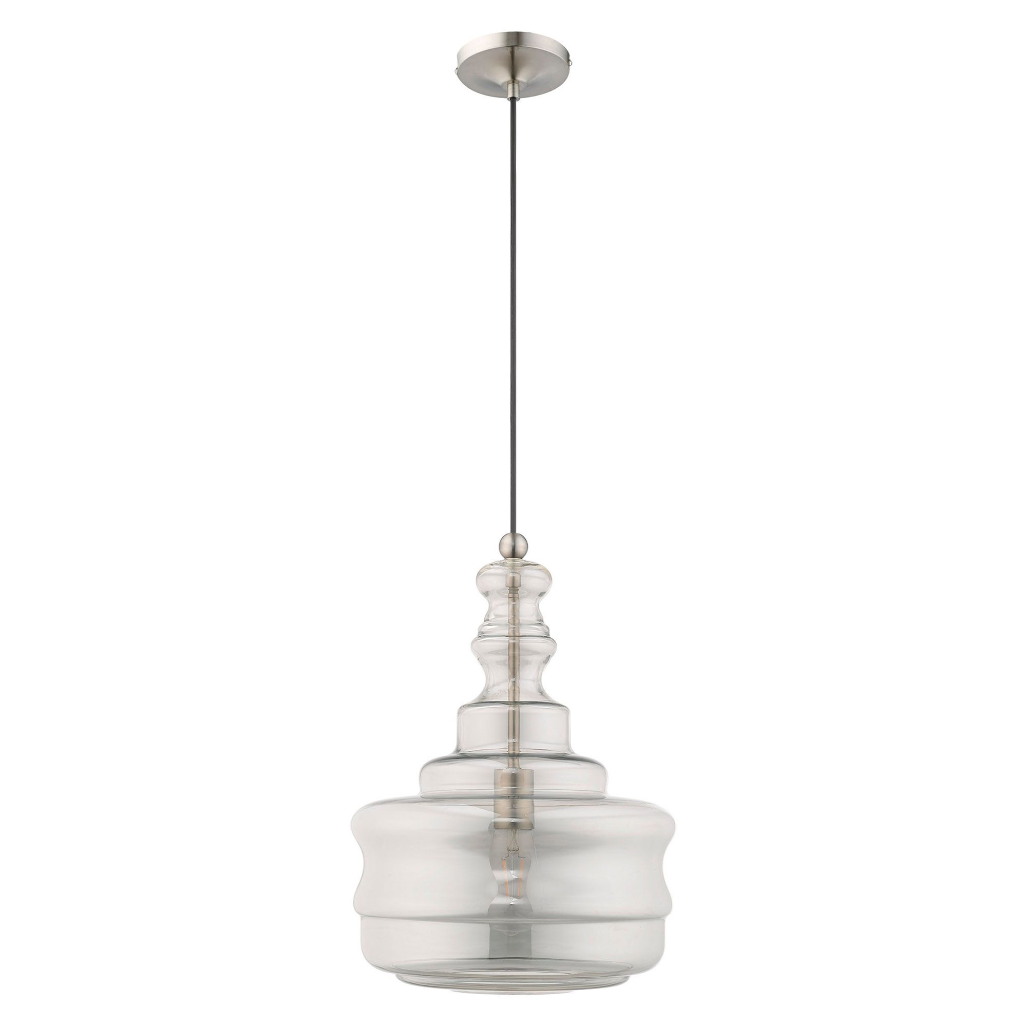 Image 4 1 Light Brushed Nickel Mini Pendant more views