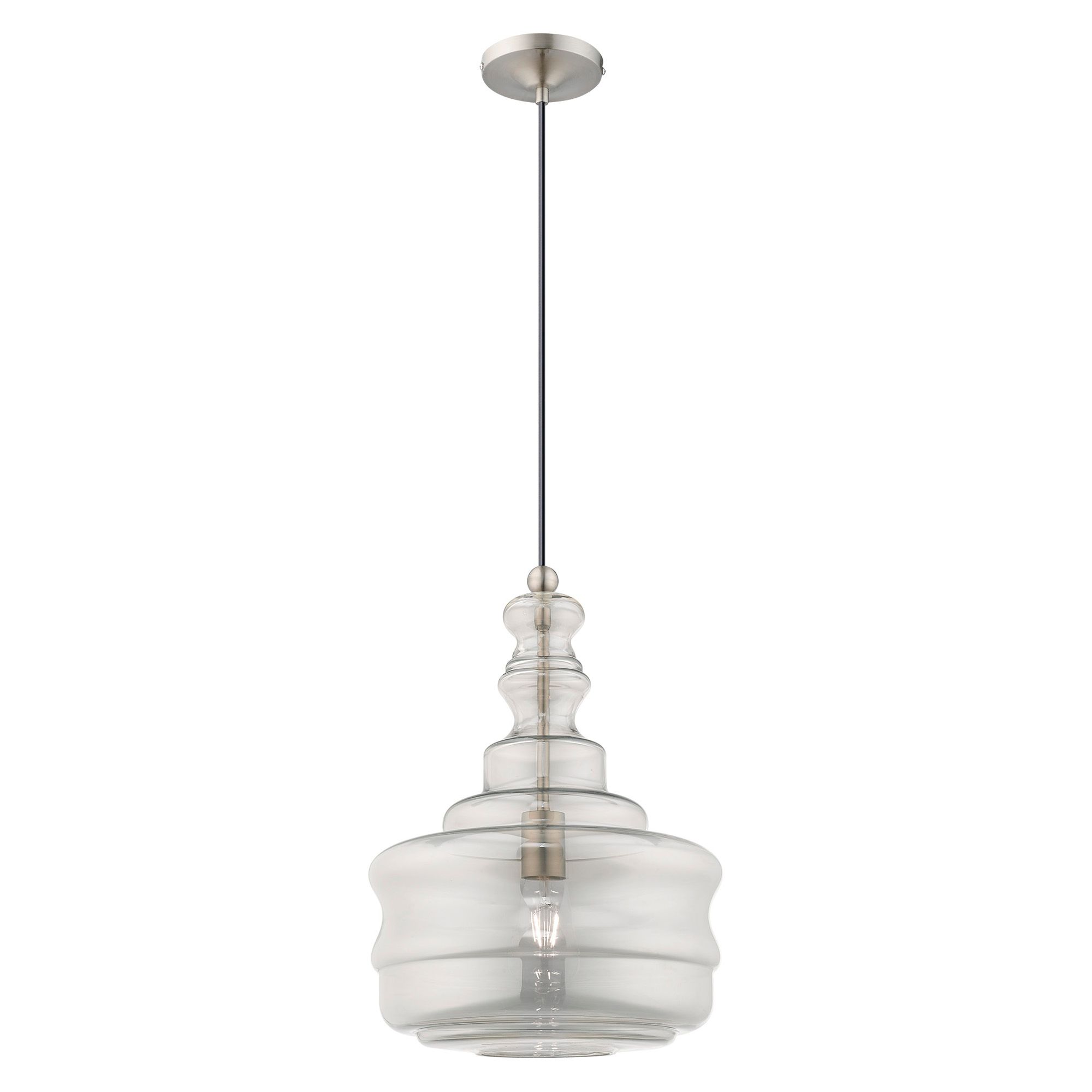 Image 5 1 Light Brushed Nickel Mini Pendant more views