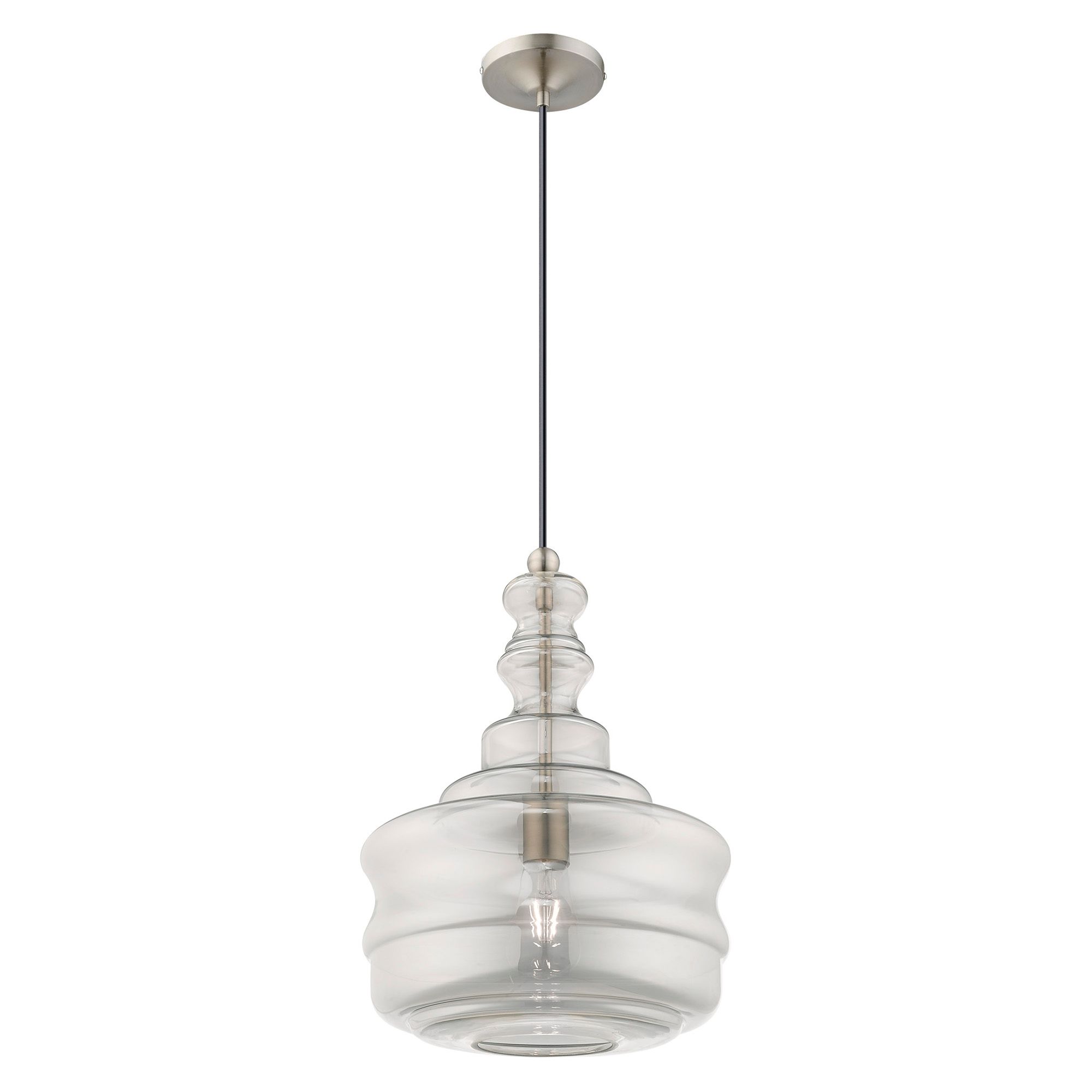 Image 6 1 Light Brushed Nickel Mini Pendant more views