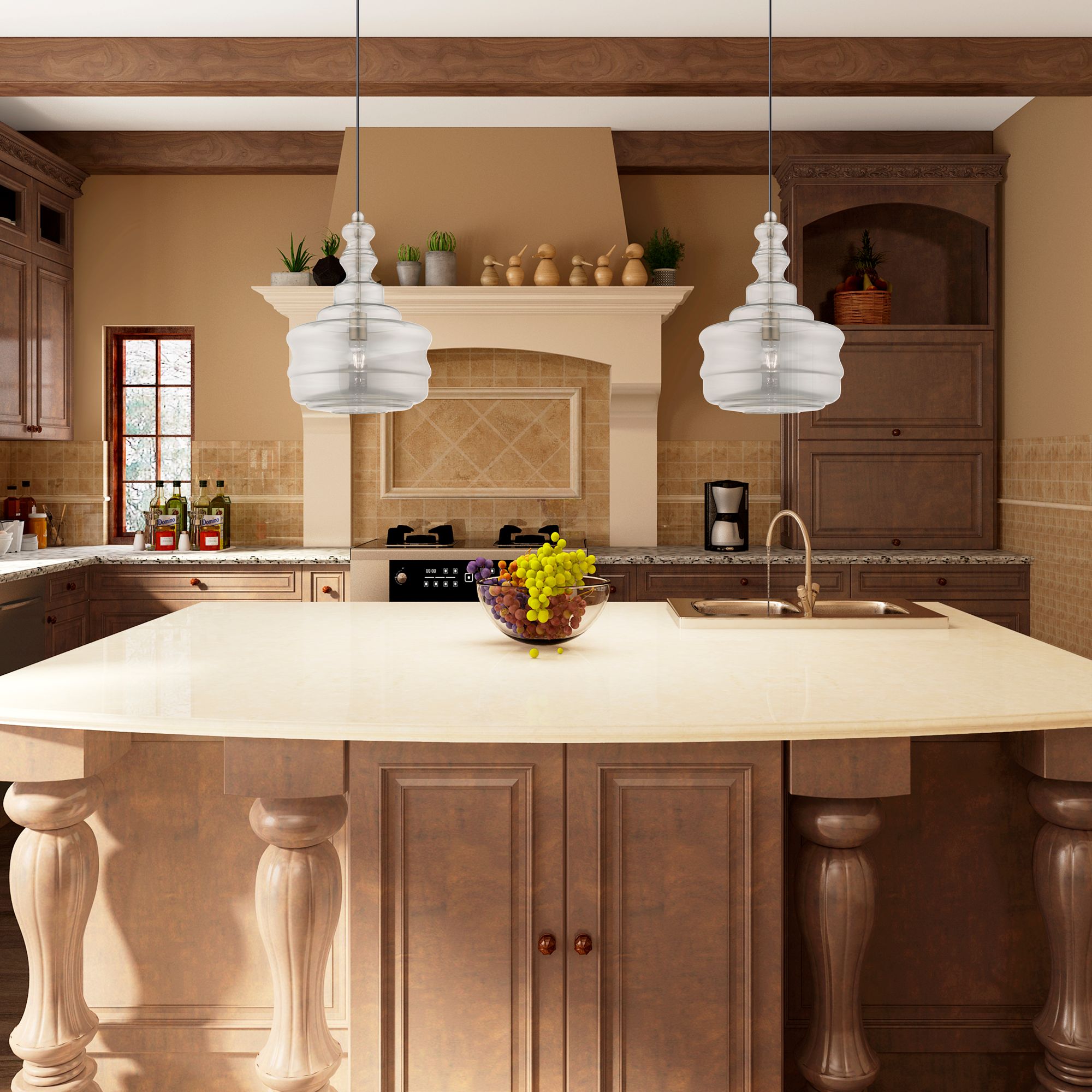 Image 7 1 Light Brushed Nickel Mini Pendant more views