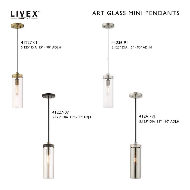 Image 3 1 Light Brushed Nickel Mini Pendant more views