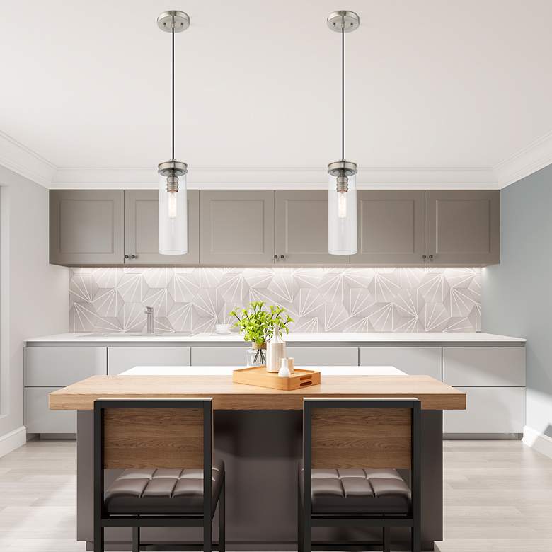 Image 7 1 Light Brushed Nickel Mini Pendant more views