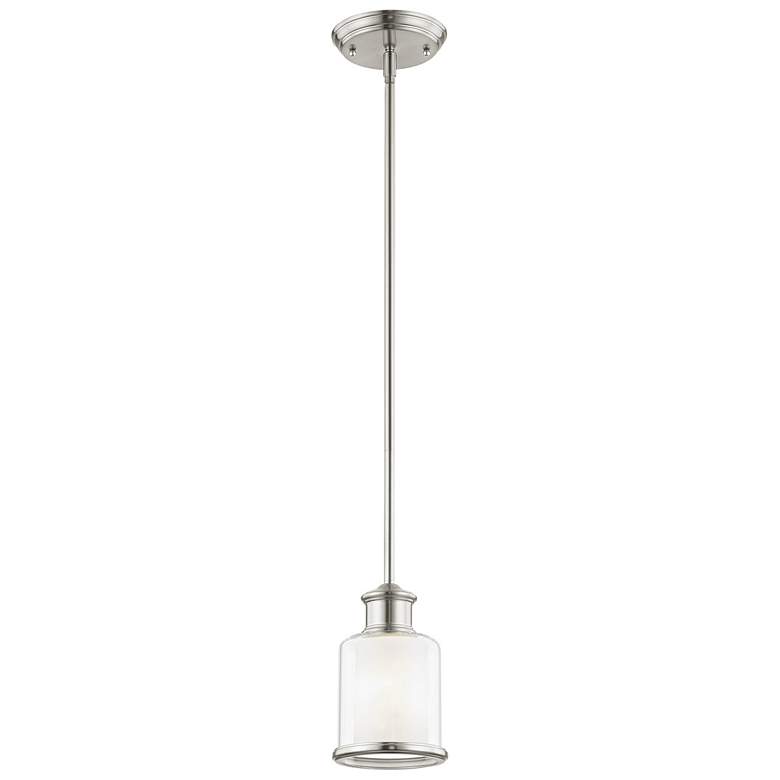 Image 1 1 Light Brushed Nickel Mini Pendant