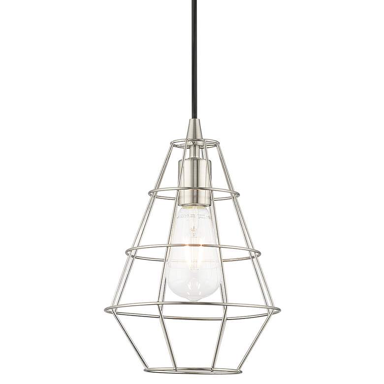 Image 1 1 Light Brushed Nickel Mini Pendant