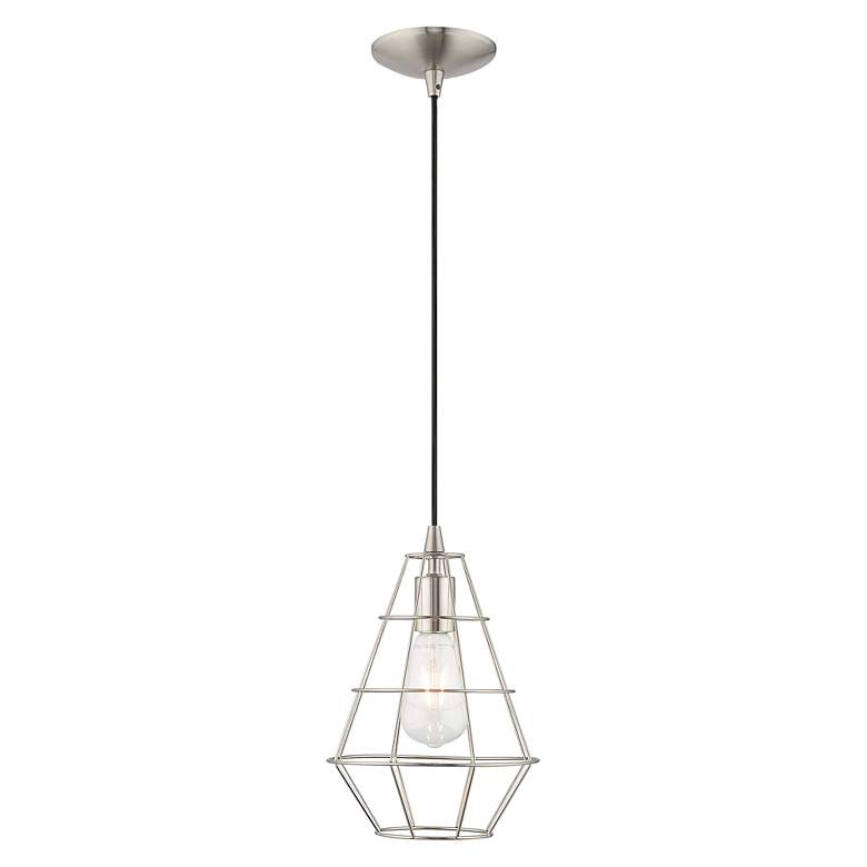 Image 4 1 Light Brushed Nickel Mini Pendant more views