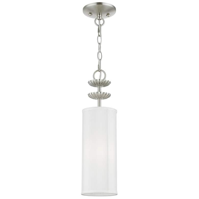 Image 1 1 Light Brushed Nickel Mini Pendant