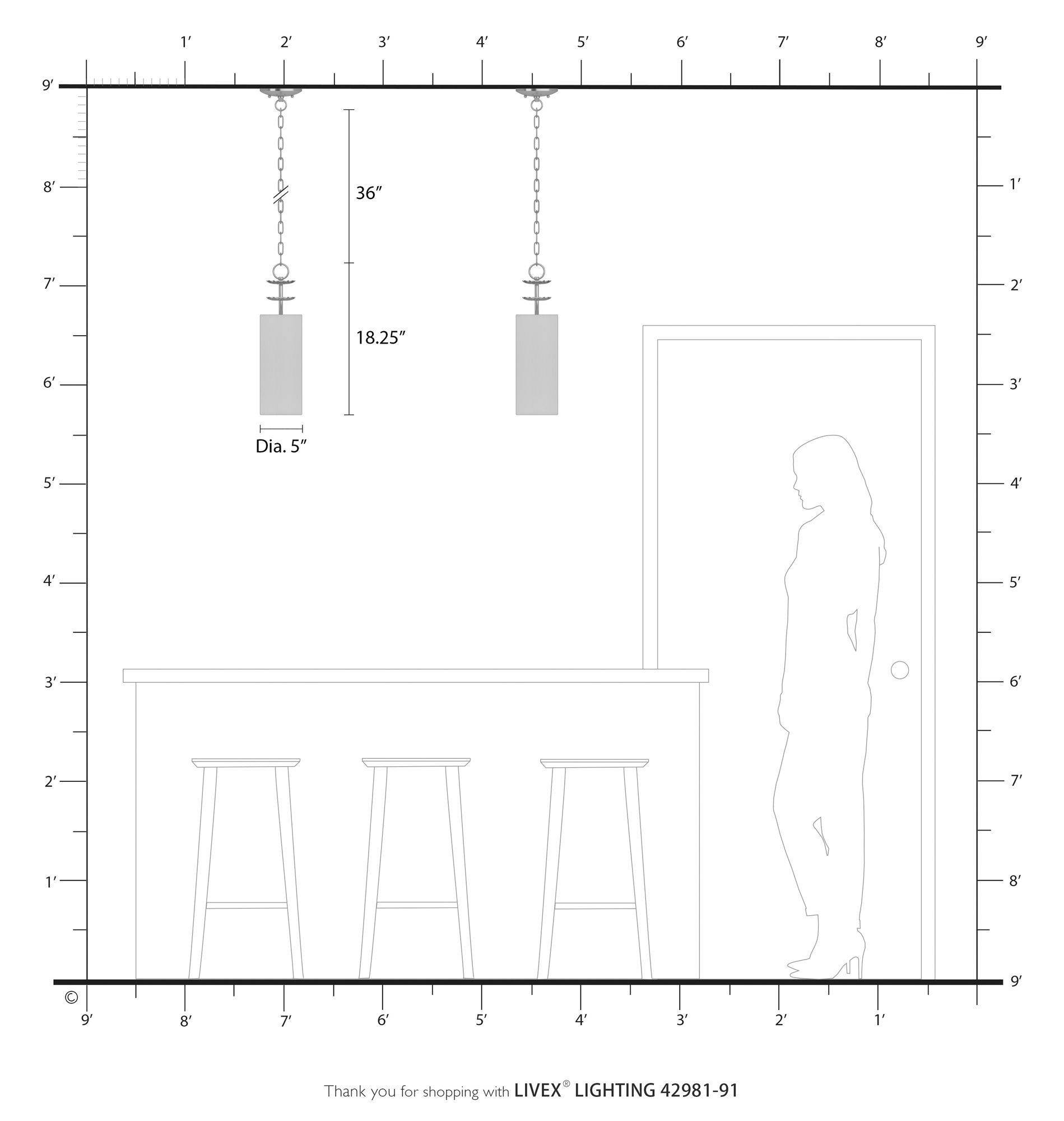 1 Light Brushed Nickel Mini Pendant