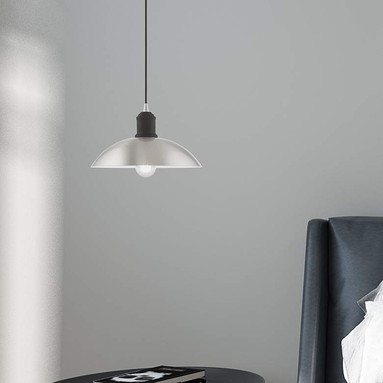 Image 1 1 Light Brushed Nickel Mini Pendant