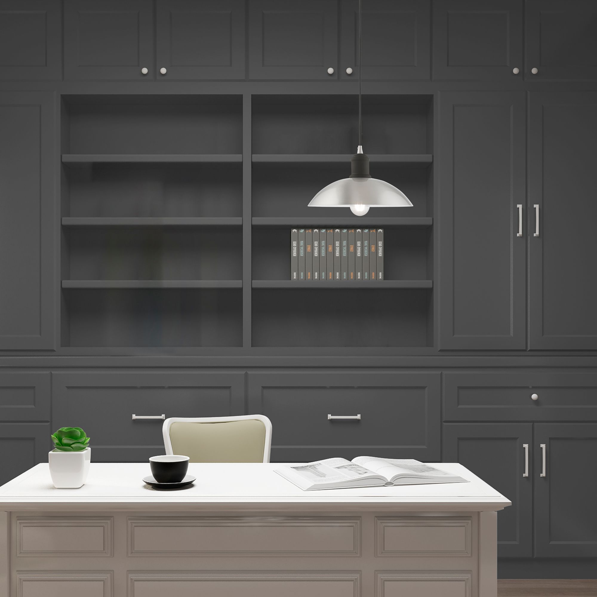 1 Light Brushed Nickel Mini Pendant