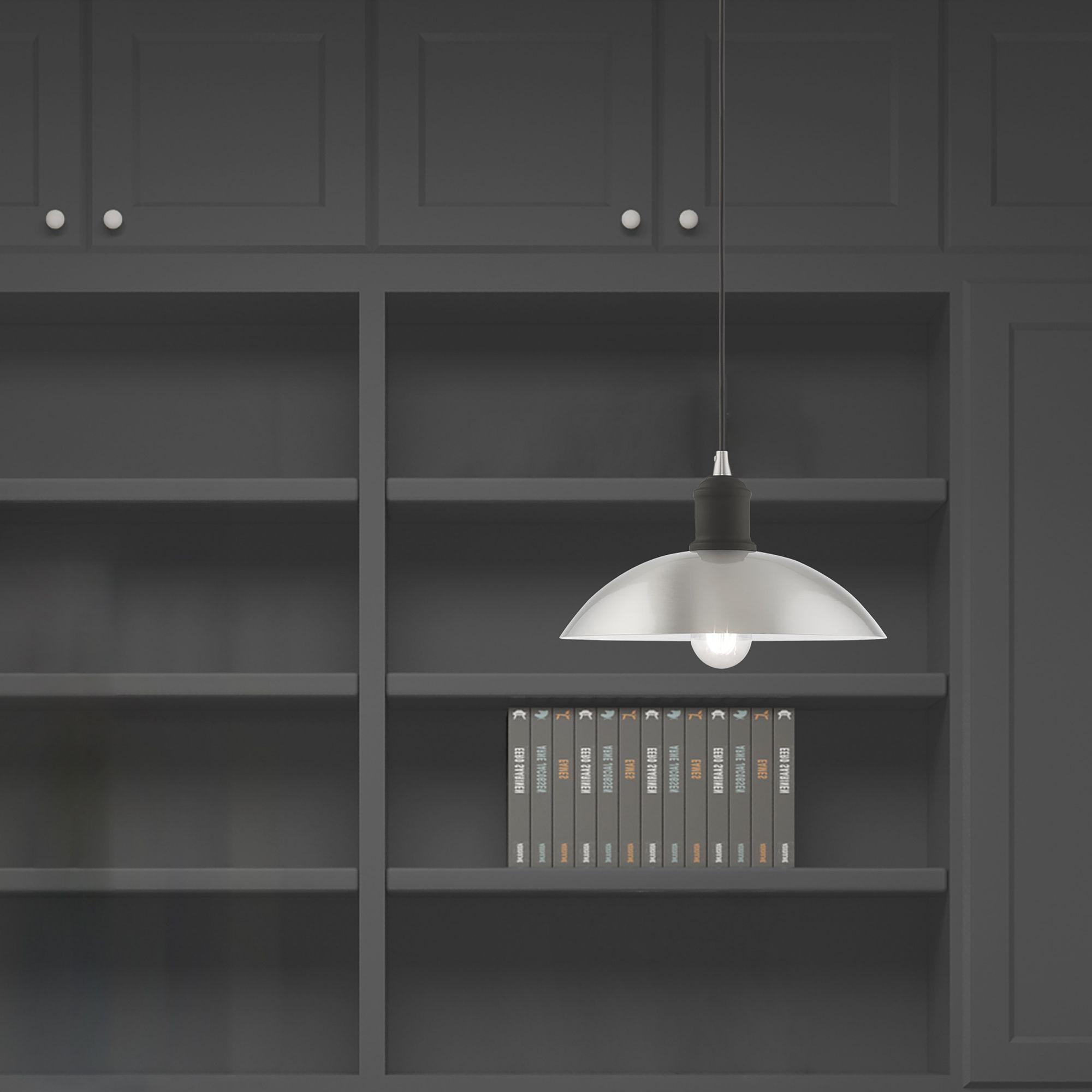 1 Light Brushed Nickel Mini Pendant