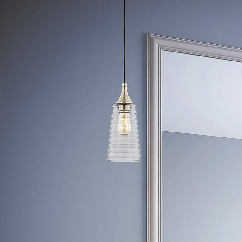 Image 1 1 Light Brushed Nickel Mini Pendant