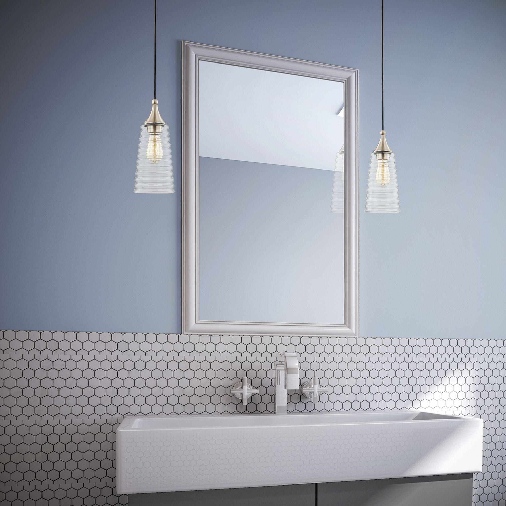 1 Light Brushed Nickel Mini Pendant