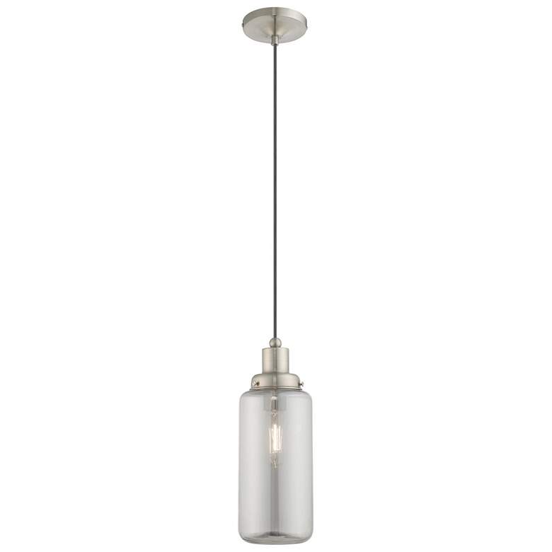 Image 1 1 Light Brushed Nickel Mini Pendant