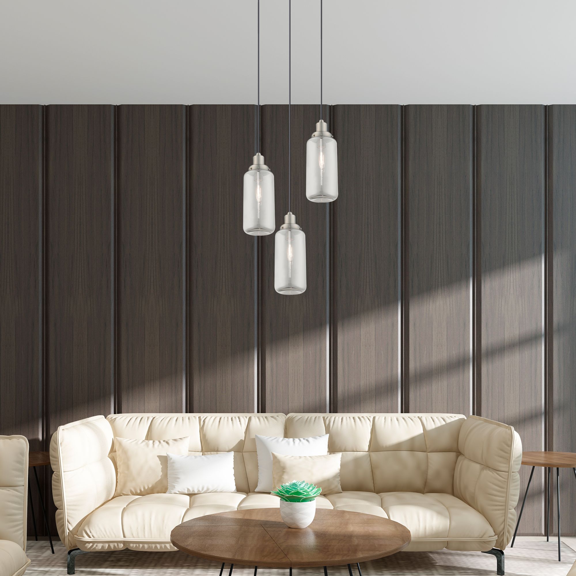 1 Light Brushed Nickel Mini Pendant