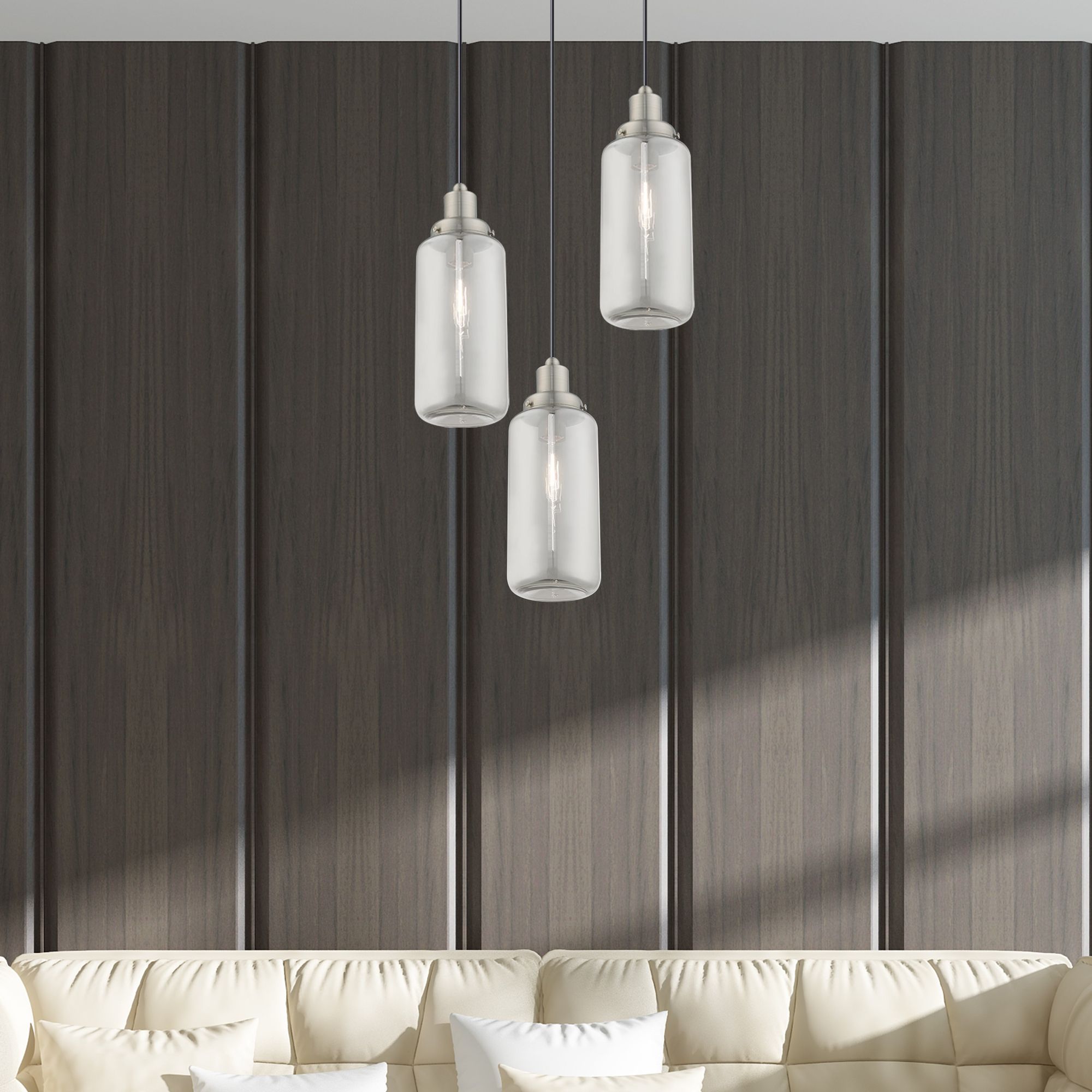 1 Light Brushed Nickel Mini Pendant
