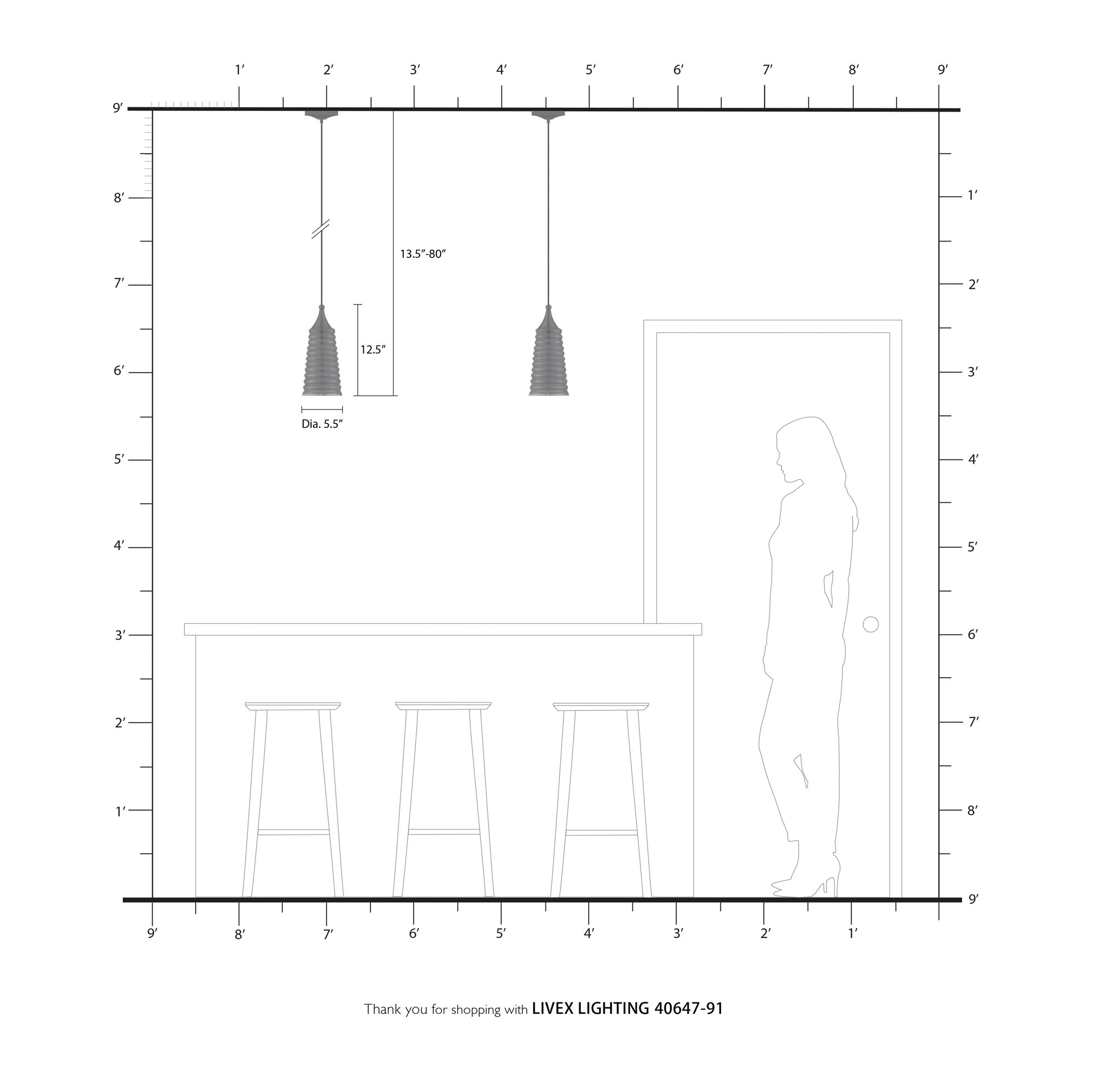 1 Light Brushed Nickel Mini Pendant