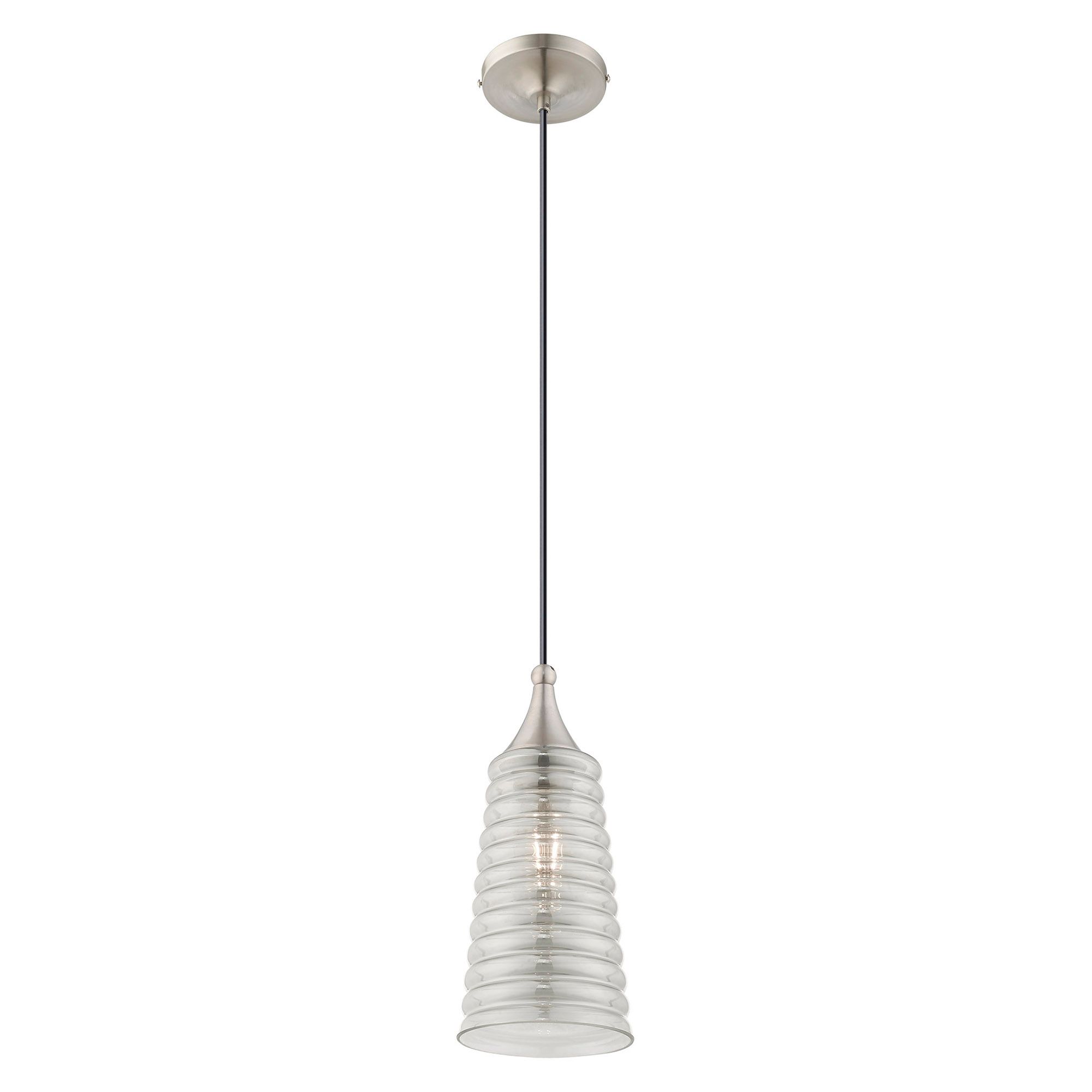 Image 3 1 Light Brushed Nickel Mini Pendant more views