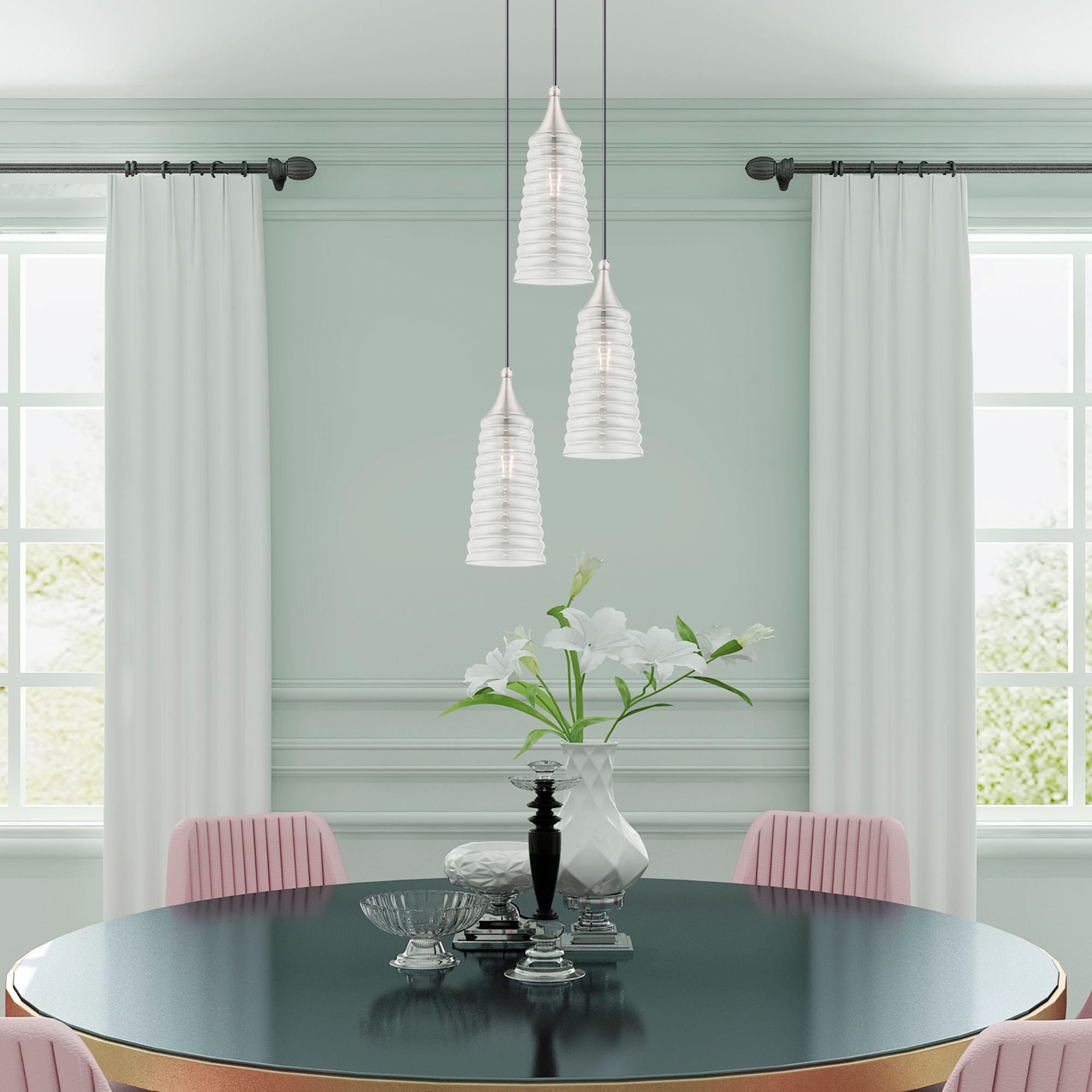 Image 4 1 Light Brushed Nickel Mini Pendant more views