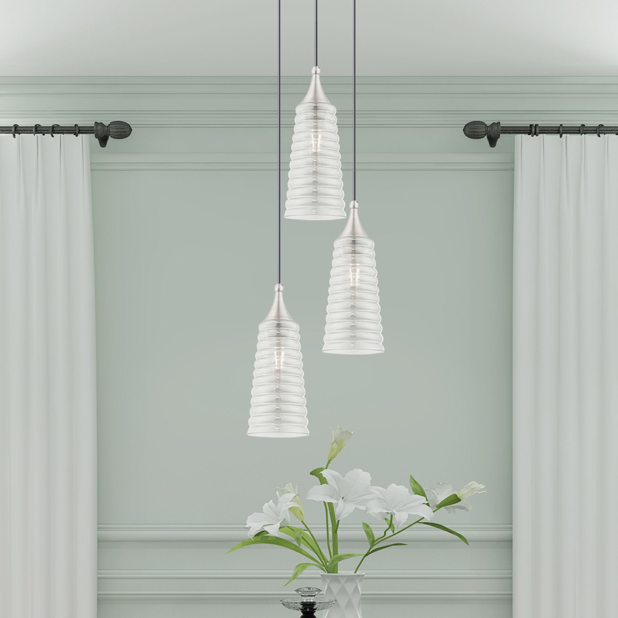 Image 5 1 Light Brushed Nickel Mini Pendant more views