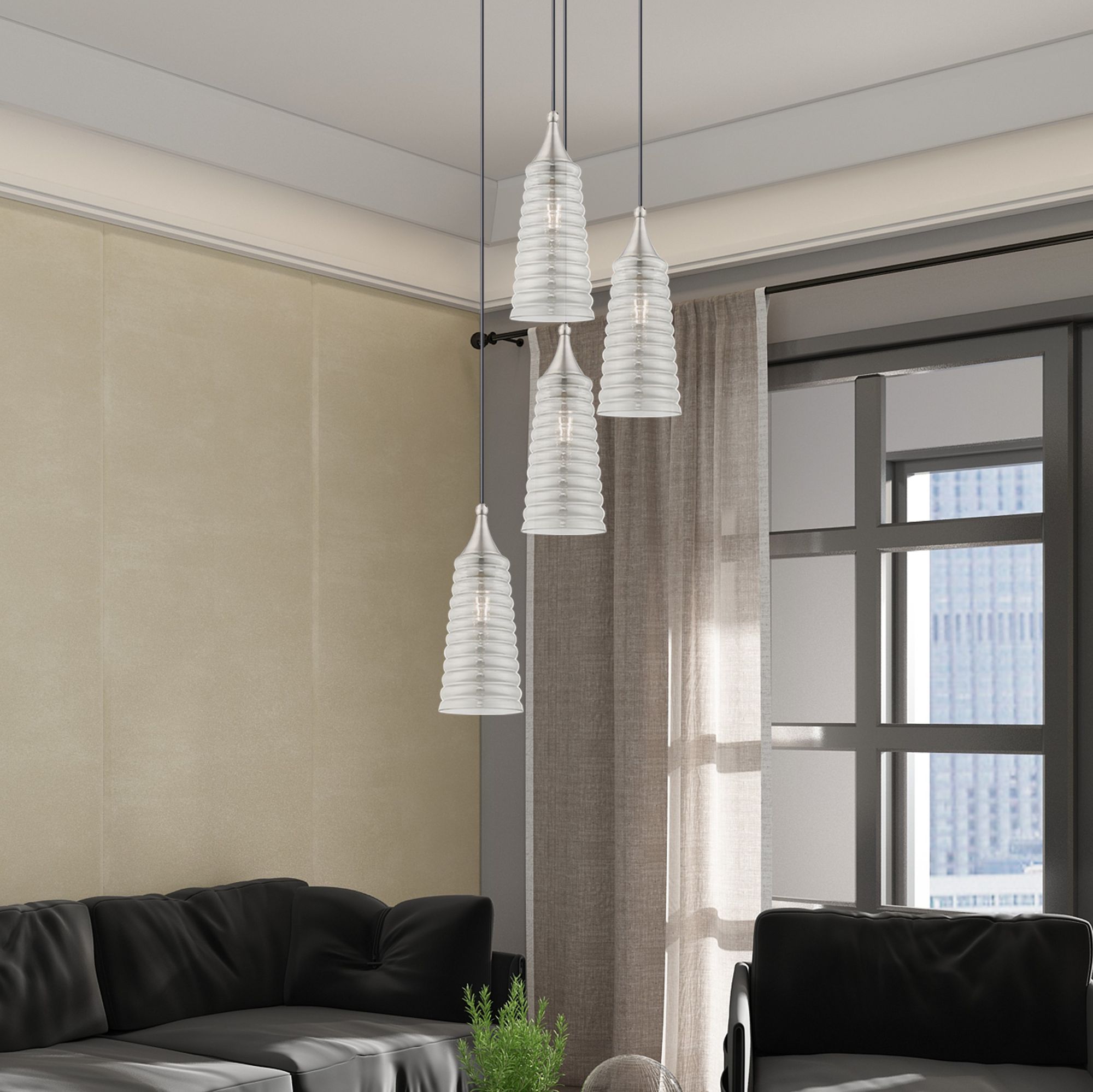 Image 7 1 Light Brushed Nickel Mini Pendant more views