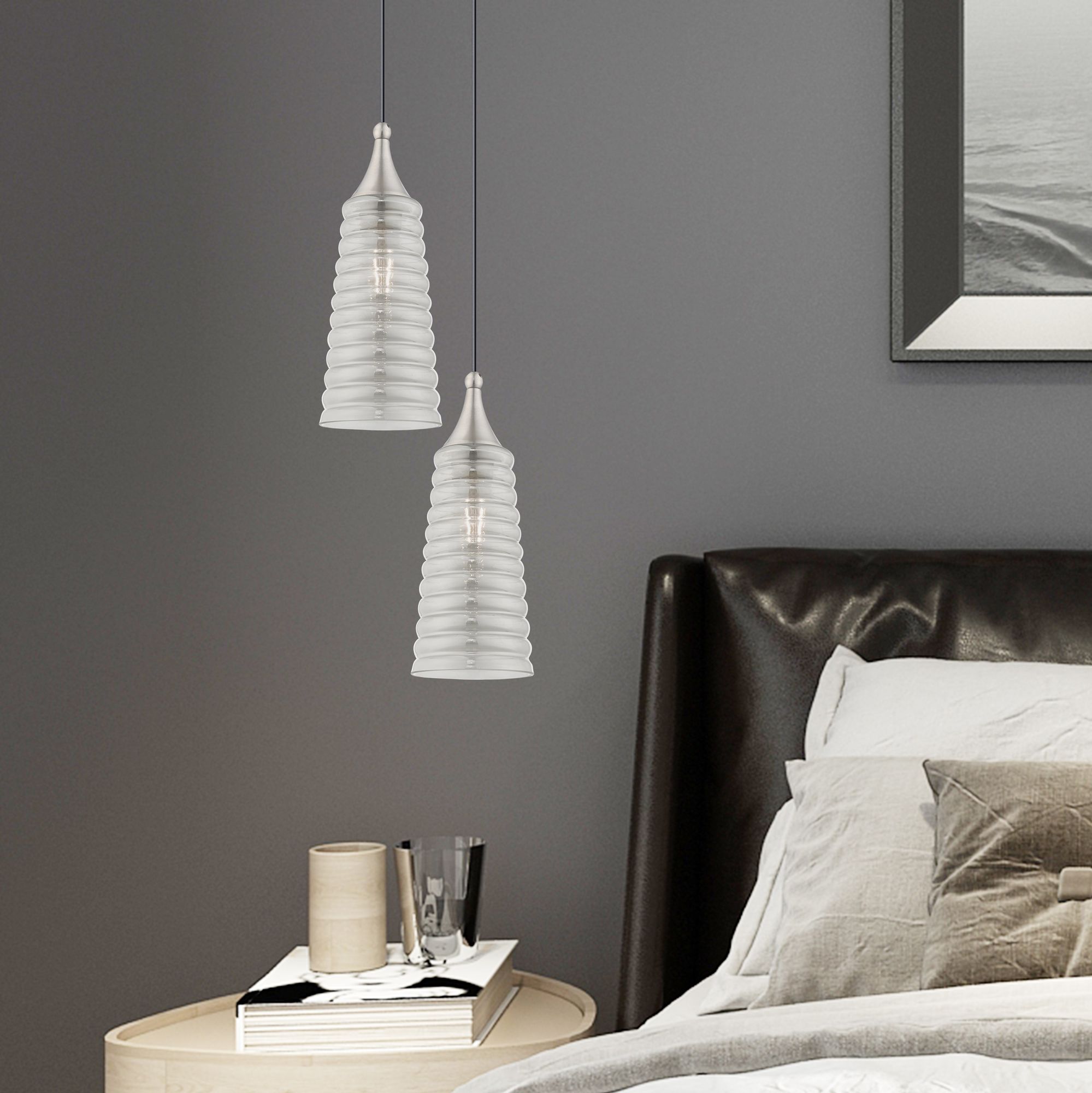 1 Light Brushed Nickel Mini Pendant