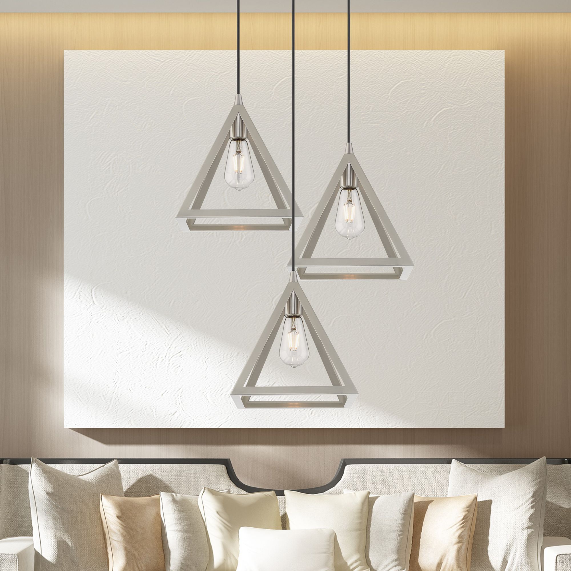 1 Light Brushed Nickel Mini Pendant