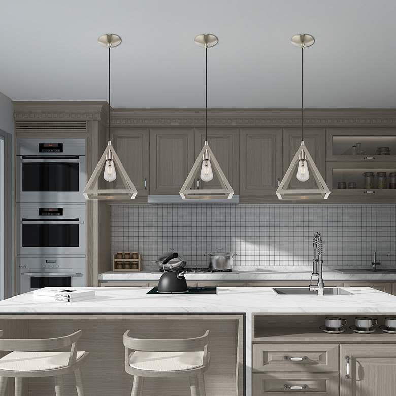 Image 7 1 Light Brushed Nickel Mini Pendant more views