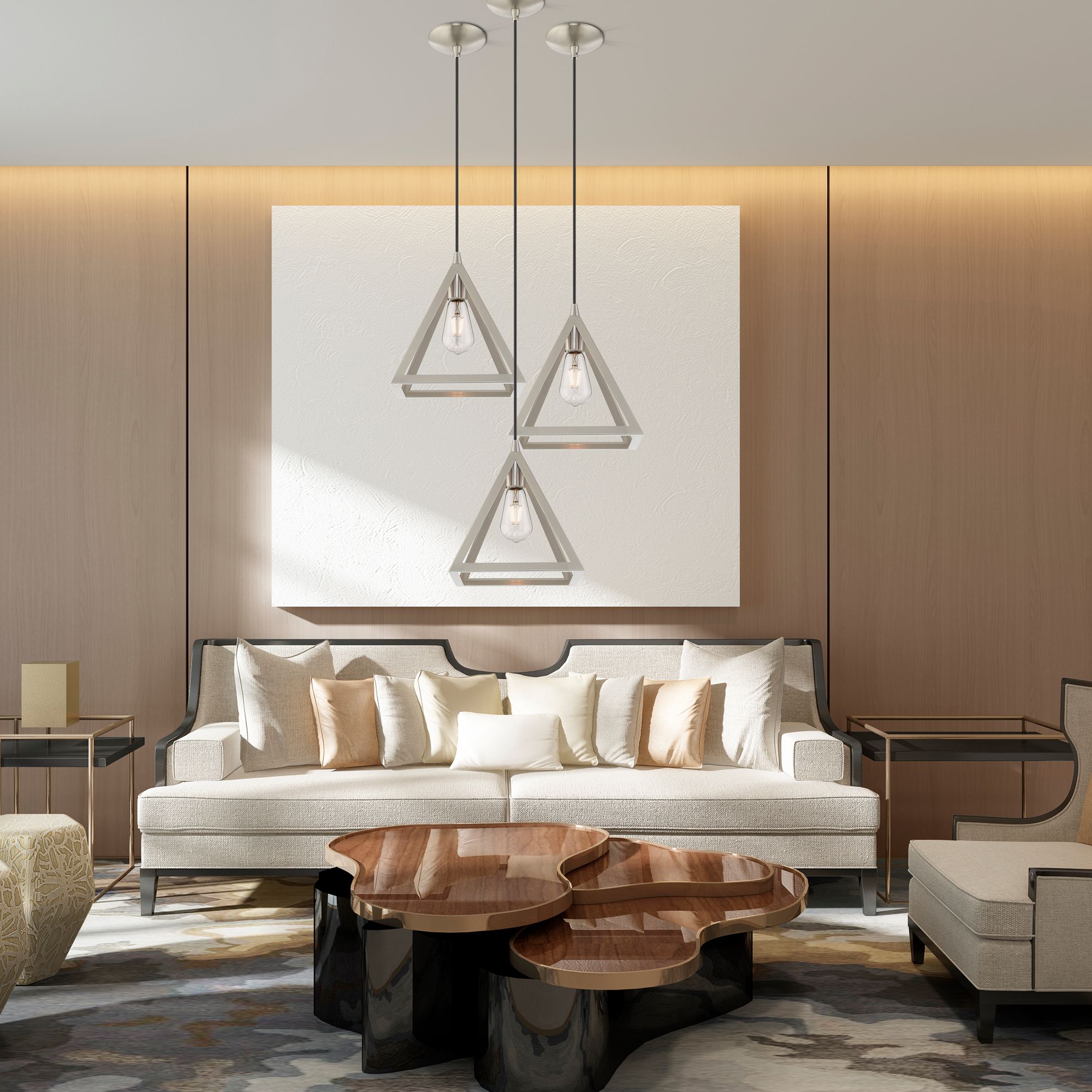 1 Light Brushed Nickel Mini Pendant