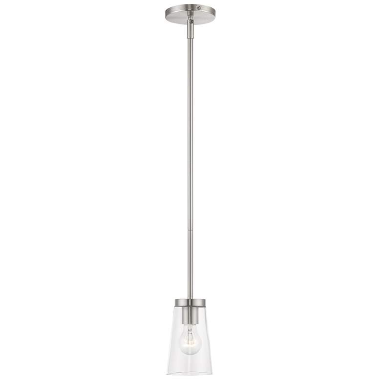 Image 1 1 Light Brushed Nickel Mini Pendant