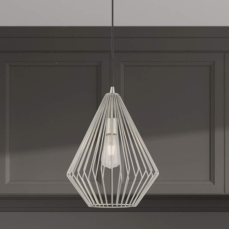 Image 1 1 Light Brushed Nickel Mini Pendant