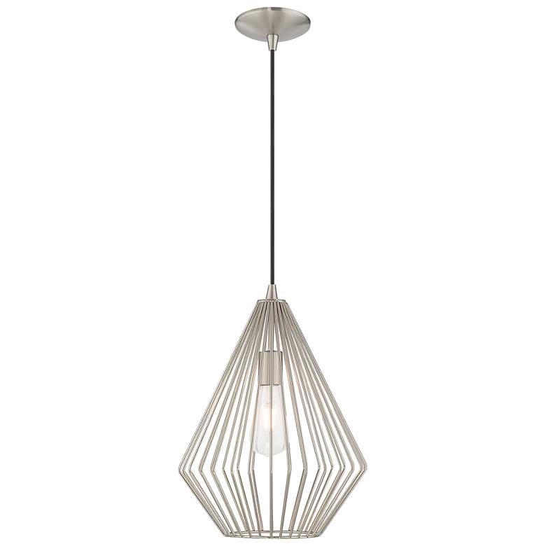Image 3 1 Light Brushed Nickel Mini Pendant more views