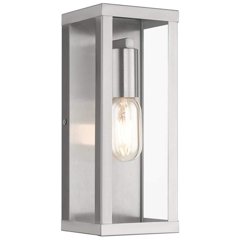 Image 1 1 Light Brushed Nickel Outdoor ADA Medium Wall Lantern