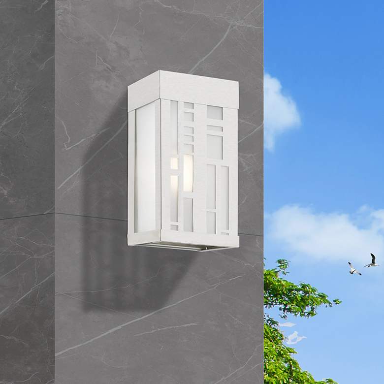Image 1 1 Light Brushed Nickel Outdoor ADA Small Sconce