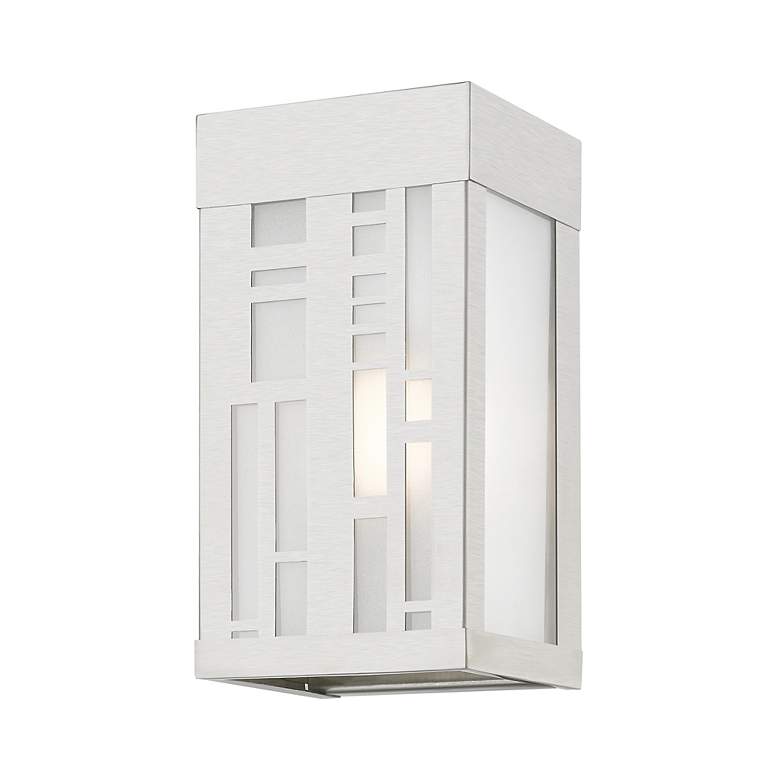Image 4 1 Light Brushed Nickel Outdoor ADA Small Sconce more views