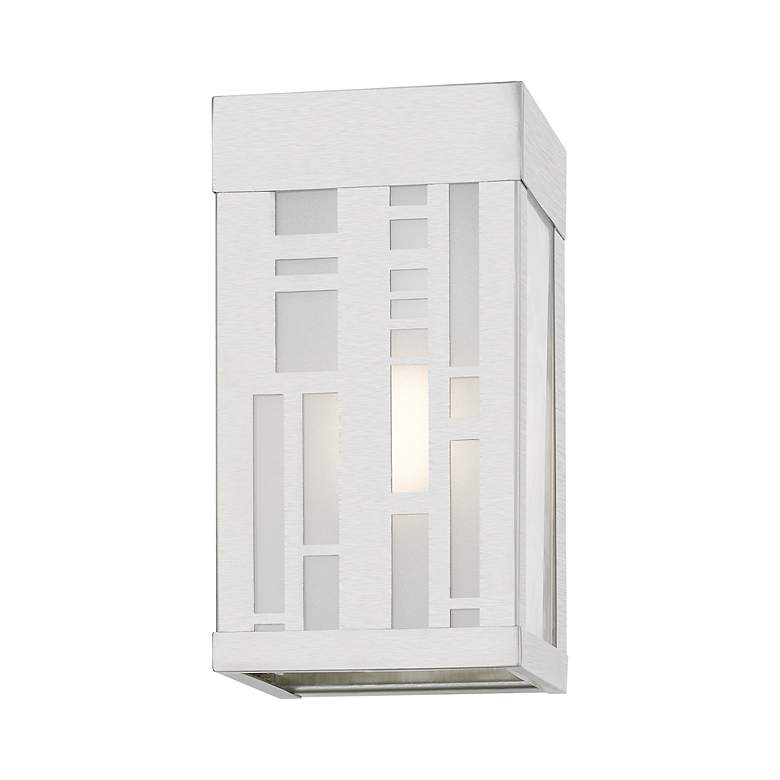 Image 6 1 Light Brushed Nickel Outdoor ADA Small Sconce more views