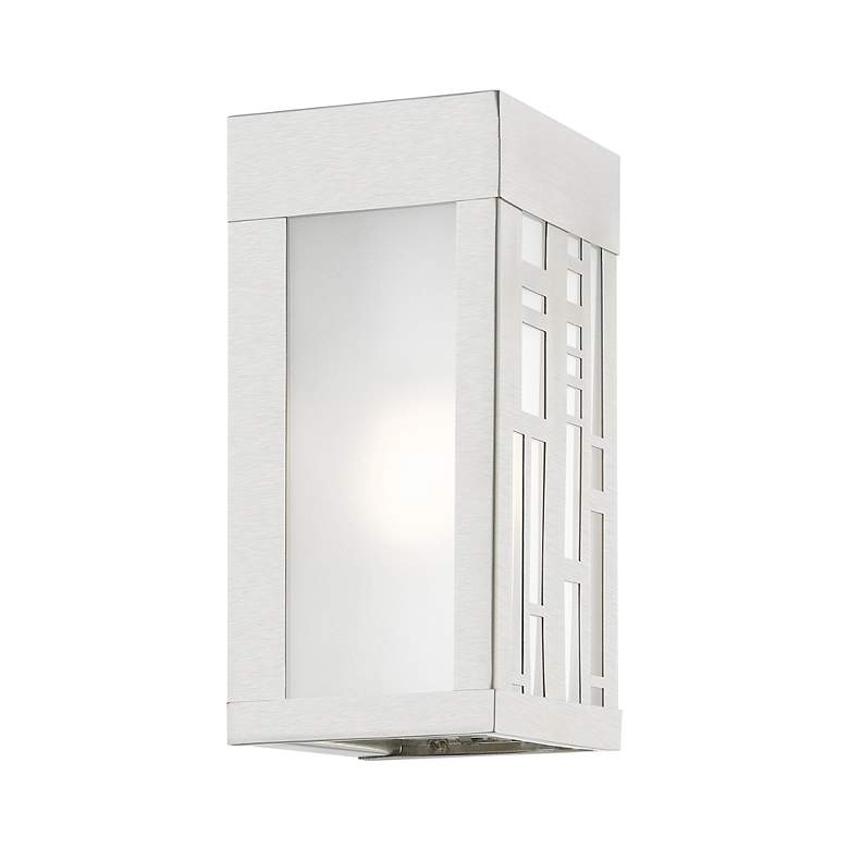 Image 7 1 Light Brushed Nickel Outdoor ADA Small Sconce more views