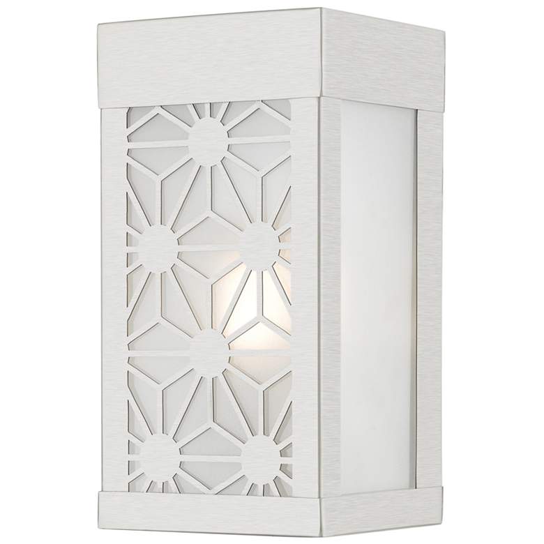 Image 2 1 Light Brushed Nickel Outdoor ADA Small Sconce