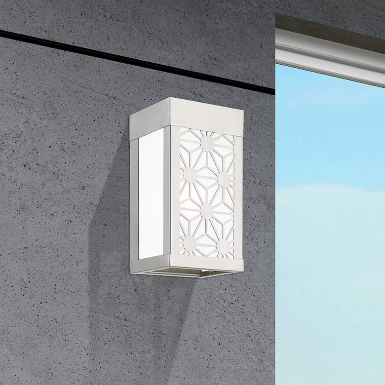 Image 1 1 Light Brushed Nickel Outdoor ADA Small Sconce