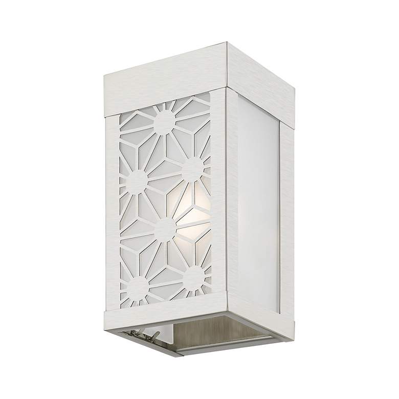 Image 4 1 Light Brushed Nickel Outdoor ADA Small Sconce more views