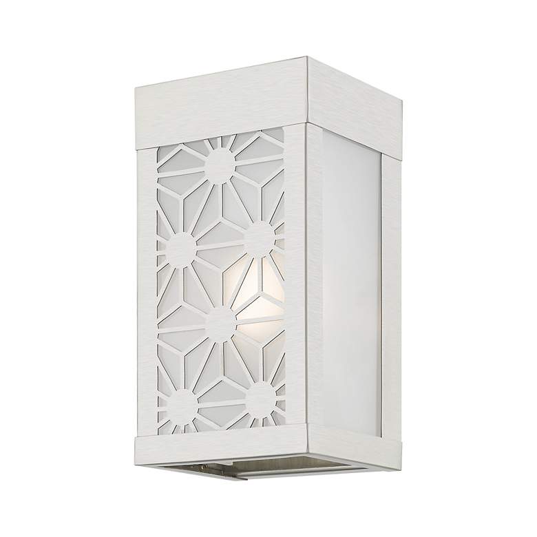 Image 5 1 Light Brushed Nickel Outdoor ADA Small Sconce more views