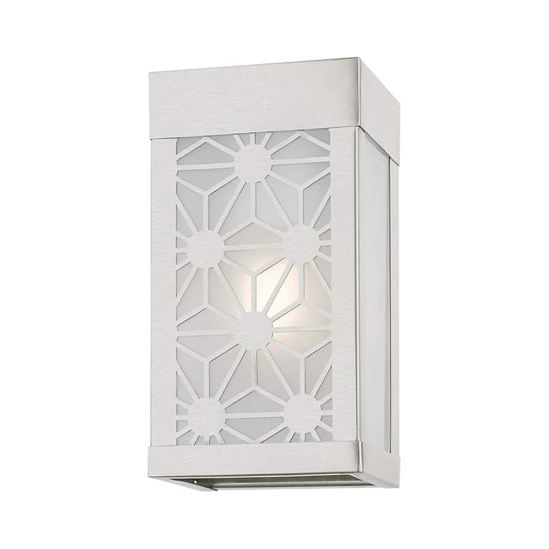Image 6 1 Light Brushed Nickel Outdoor ADA Small Sconce more views