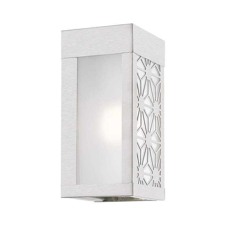 Image 7 1 Light Brushed Nickel Outdoor ADA Small Sconce more views